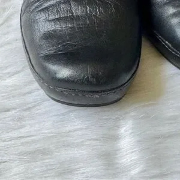 Clarks Artisan Mika Beth Ruched Black Leather Ankle Boots Size 7 - Picture 9 of 14